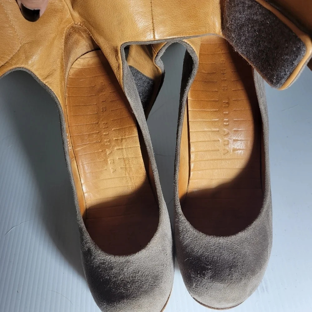 Chie Mihara velcro  ankle strap round toe heels gray size 38 equivalent 8.5 - Picture 8 of 8